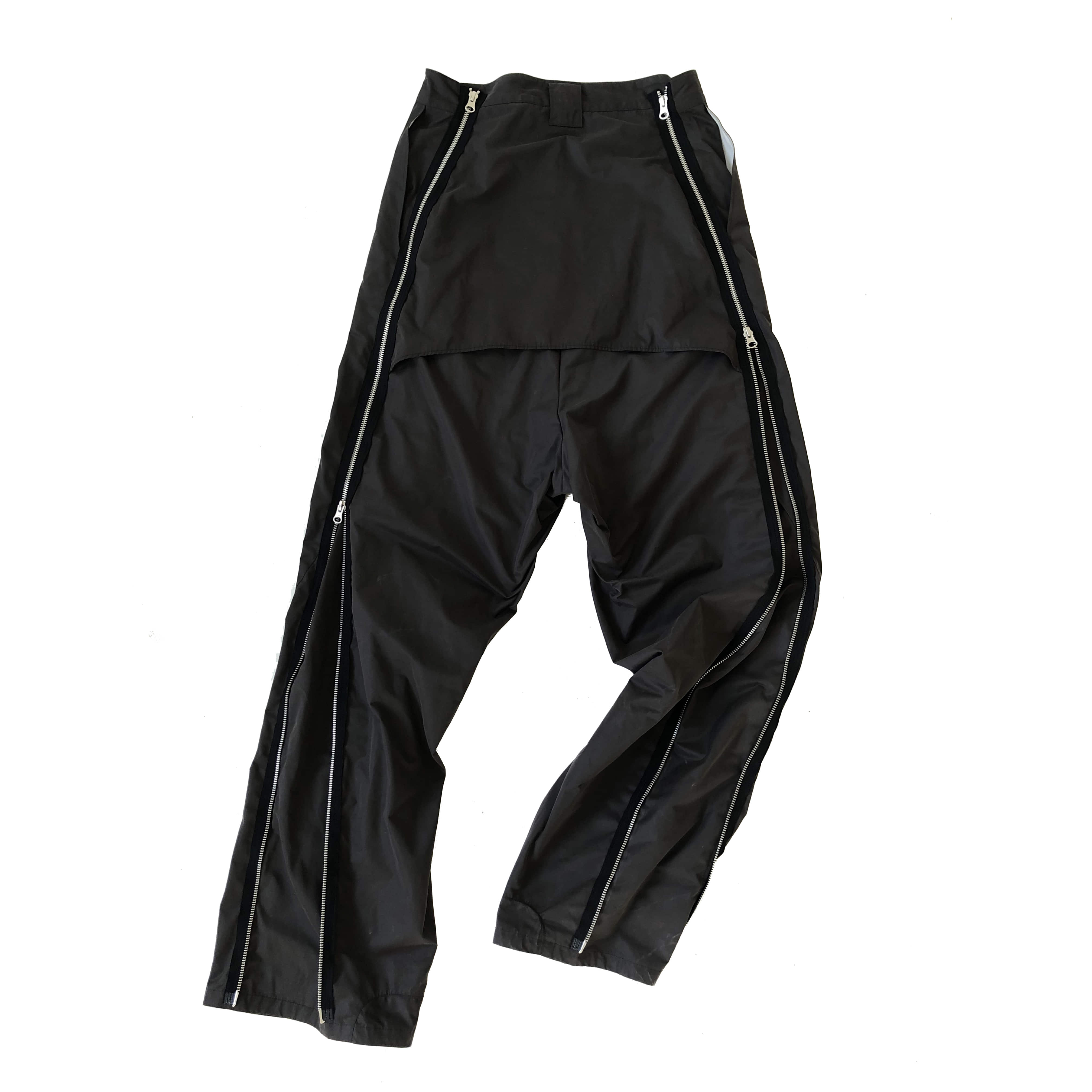 AW20 BAGGY ZIP TROUSERS (BROWN)