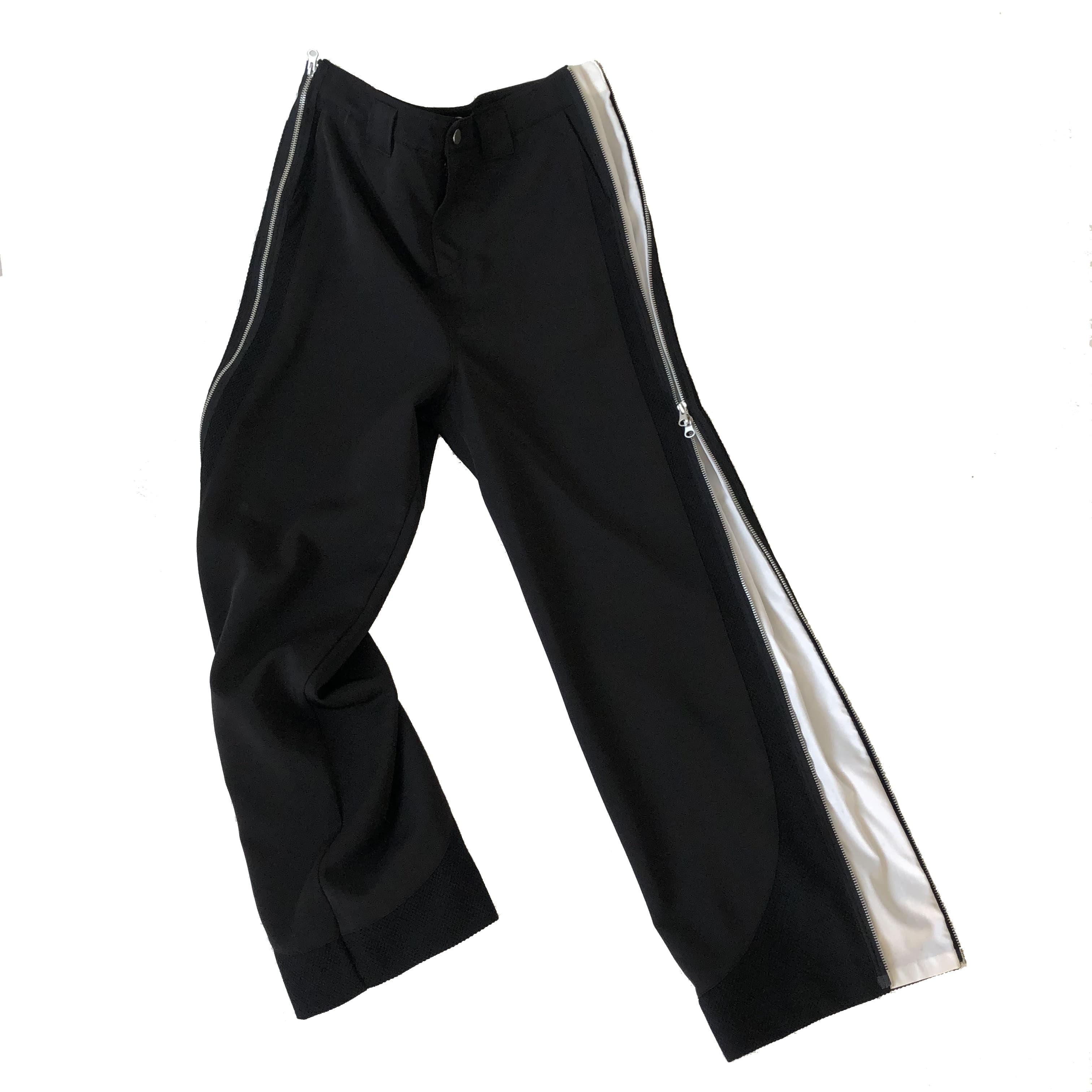 AW20 SIDE ZIP TROUSERS (BLACK)